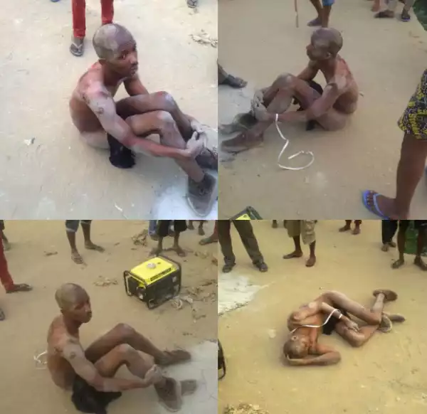 END OF THE ROAD: Angry Mob Beat, Strip Student Nak3d For Stealing (Photos)